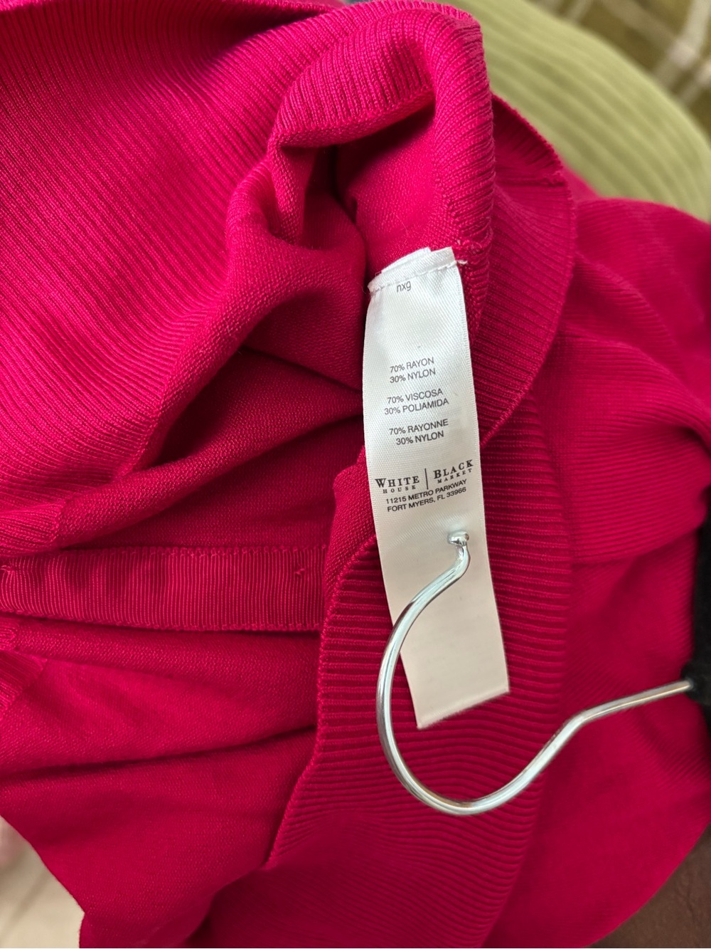 White House Black Market Red Button-Front Cardigan - Picture 4 of 5